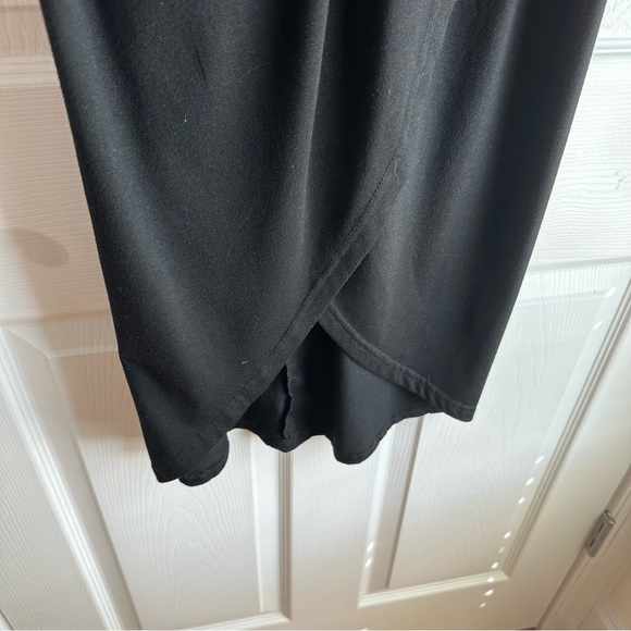 Black Short Sleeve High Low Maxi Dress with Belt - Large - Picture 11 of 11